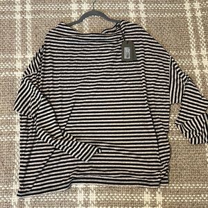 Womens ALLSAINTS long sleeve striped shirt- Large